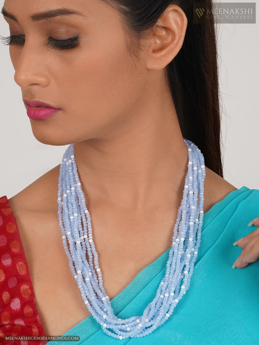 Buy Teejh Aarushi Blue Bead & Pearl Necklace for Women Online At Best Price  @ Tata CLiQ