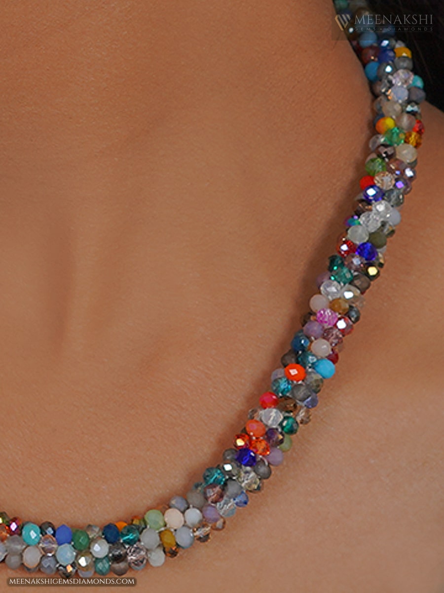 Handmade “Sheena” Multicolored Beaded String Necklace at 650 only!!