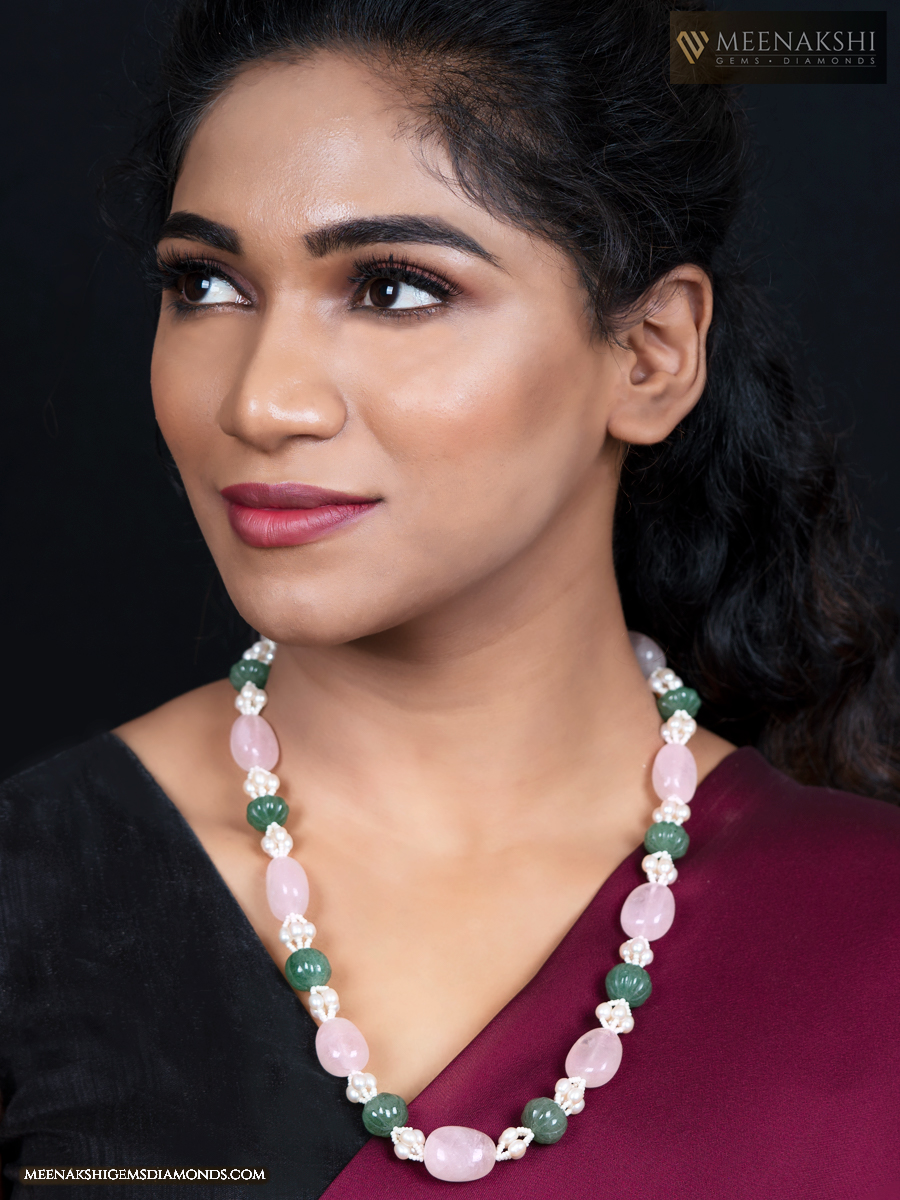 Beads & Pearls Chain Necklace - Swaabhi