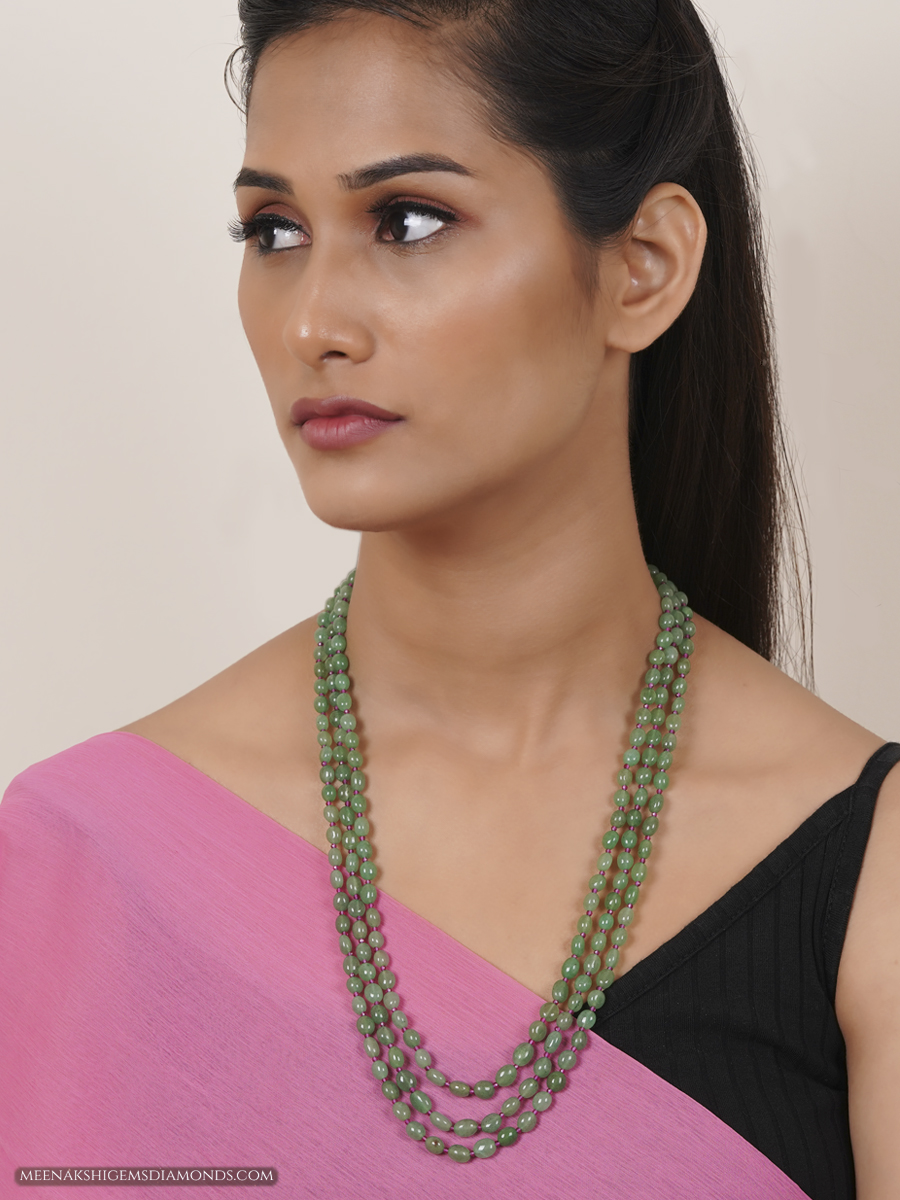 Buy Blue and Pink Amravati Ocean Oval Shape Beads Online at  Unnatisilks.com|UJ241